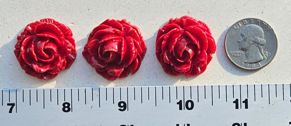 COE 96 Fusible Glass Large Flowers (Roses) .90 Inch for Your Fused Glass Projects 23mm