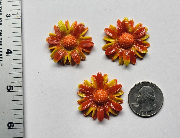 COE 96 Fusible Glass 33mm Flowers (Daisies) for Your Fused Glass Projects