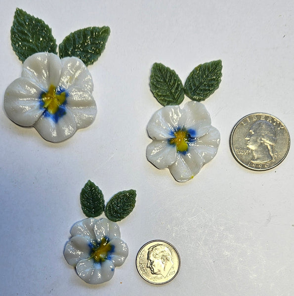 COE 96 Fusible Glass Flowers (Pansy) and Leaves for Your Fused Glass Projects