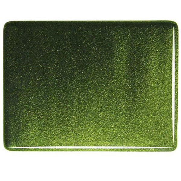 COE 90 - BU1412 - Lt Aventurine Green Transparent Bullseye Frit