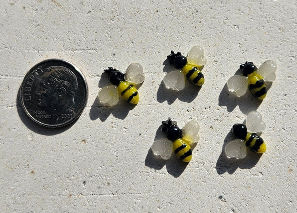 COE 96 Fusible Glass Bumble Bees for Your Fused Glass Projects 1/2 Inch