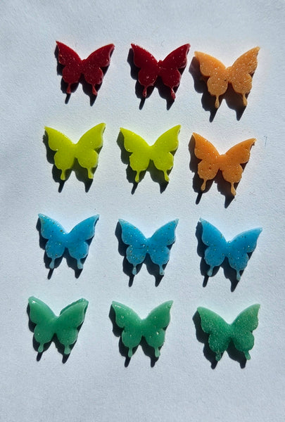 COE 96 Pre Fused Glass Miniature Butterfly's for Your Fused Glass Projects - Pack of 12
