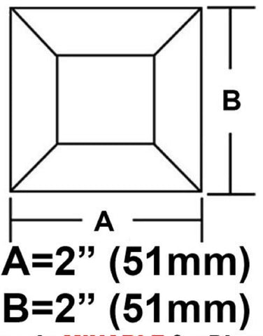 2 Inch wide Clear Glass Bevels