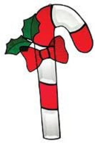 Stained Glass Supplies Beveled Glass Christmas Candy Cane Bevel Cluster - Not a finished Suncatcher