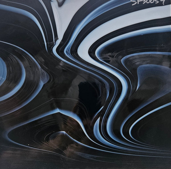 Fused Glass Supplies OA30059 - Black/White Opal Art Sheet Glass 96 COE