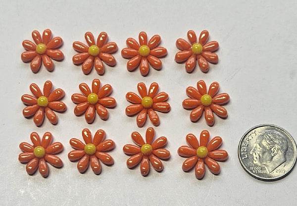 COE 96 Glass Flowers Daisy (s) 15mm for Your Fused Glass Projects - Pack of 12