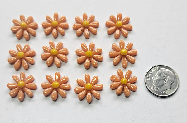 COE 96 Glass Flowers Daisy (s) 15mm for Your Fused Glass Projects - Pack of 12