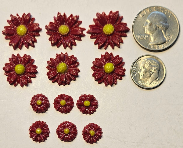 COE 96 Fusible Glass Medium Flower Sets (Daisy) for Your Fused Glass Projects