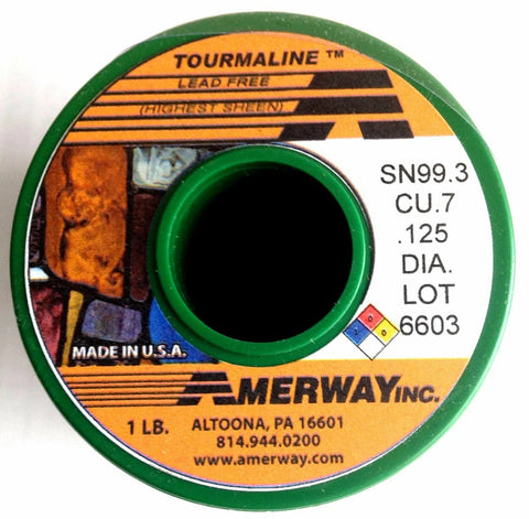 Amerway Tourmaline Lead Free Solid Core Solder for Stained Glass 1 Pound