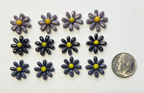 COE 96 Glass Flowers Daisy (s) 15mm for Your Fused Glass Projects - Pack of 12
