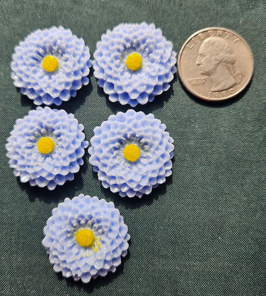 COE 96 Pre Fused Glass Flowers (26.5mm Mums) for Your Fused Glass Projects