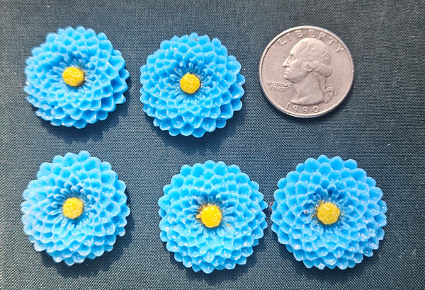 COE 96 Pre Fused Glass Flowers (26.5mm Mums) for Your Fused Glass Projects
