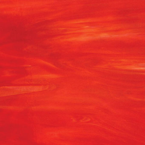 W1209 - Wissmach Red, Orange, White Opal Sheet Glass