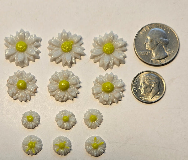 COE 96 Fusible Glass Medium Flower Sets (Daisy) for Your Fused Glass Projects