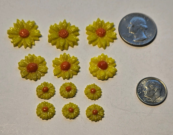COE 96 Fusible Glass Medium Flower Sets (Daisy) for Your Fused Glass Projects