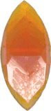 Stained Glass Jewels - 42mm X 20mm Amber Navette Faceted Jewel