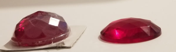 27mm Round x 12mm High Crown Red Faceted Jewel