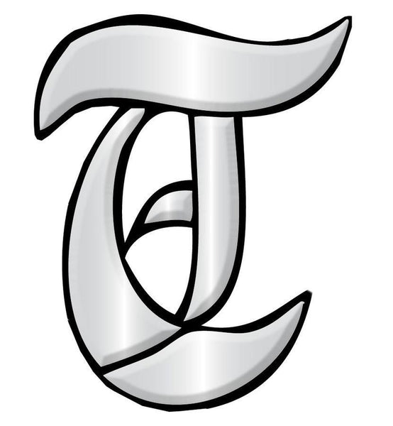 Letter T - Glass Alphabet Bevel Clusters