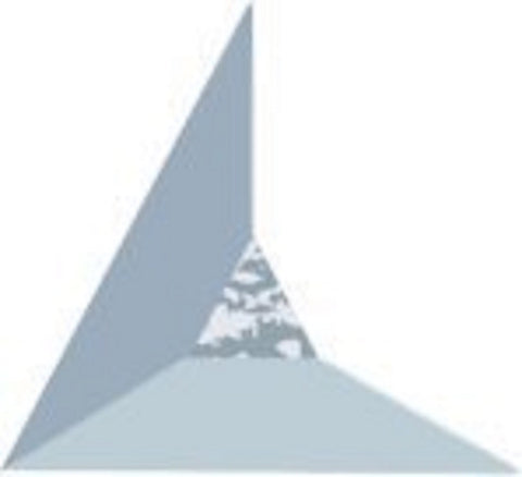 Glue Chip Beveled Glass Triangles (Equilateral)