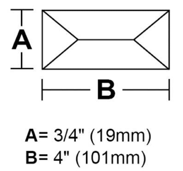 3/4 Inch Wide Clear Bevels