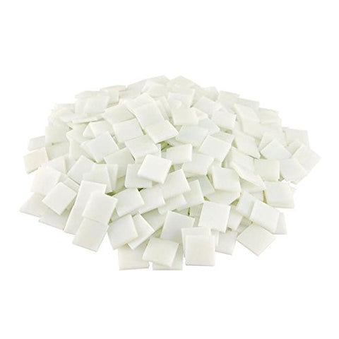 Mosaic Supplies - 3/4" White Stained Glass Chips - 48 Pieces