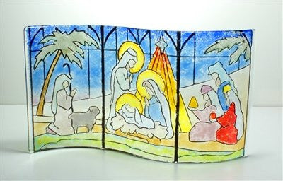 DT34 NATIVITY TEXTURE Mold for Glass Tile or Dish 7 X 13 for Slumping