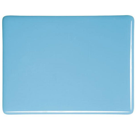 BU216.30 - Bullseye Light Cyan Blue Opal, 5x8 Double-rolled, 3 MM - 90 COE