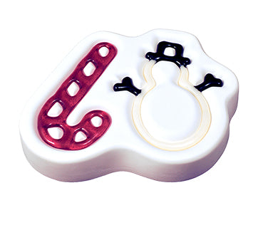 Candy Cane and Snowman Casting Mold for Glass Frit Fusing