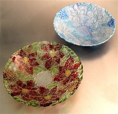 DT21 Poinsettia Texture for Tile Mold for Glass Slumping 11 Inch Diameter