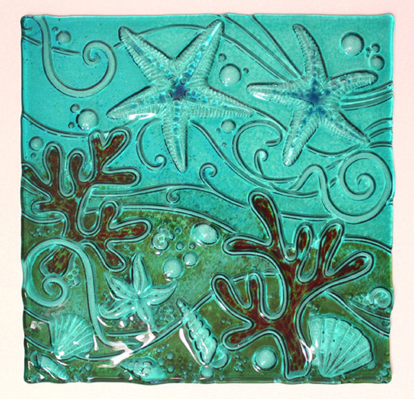 DT23 - Sea Life Texture Tile Mold for Glass Slumping 12 X 12