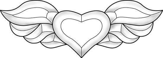 Winged Heart Bevel Cluster EC251