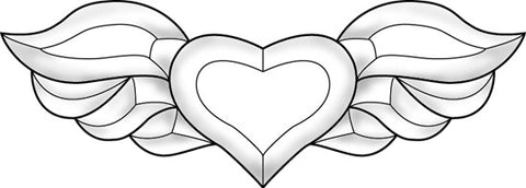 Winged Heart Bevel Cluster EC251