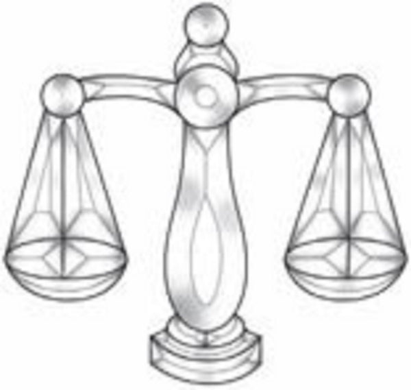 Bevel Cluster Scales of Justice EC144