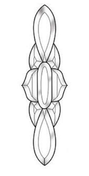 4-1/2" x 15-3/4" Glass Bevel Cluster EC597