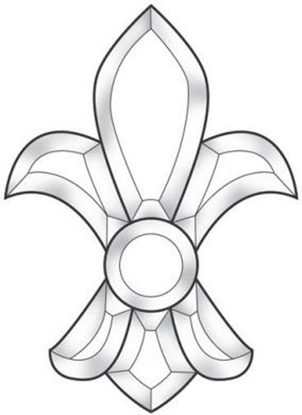 Large Fleur de' Lis Bevel Cluster EC615