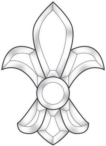 Large Fleur de' Lis Bevel Cluster EC615