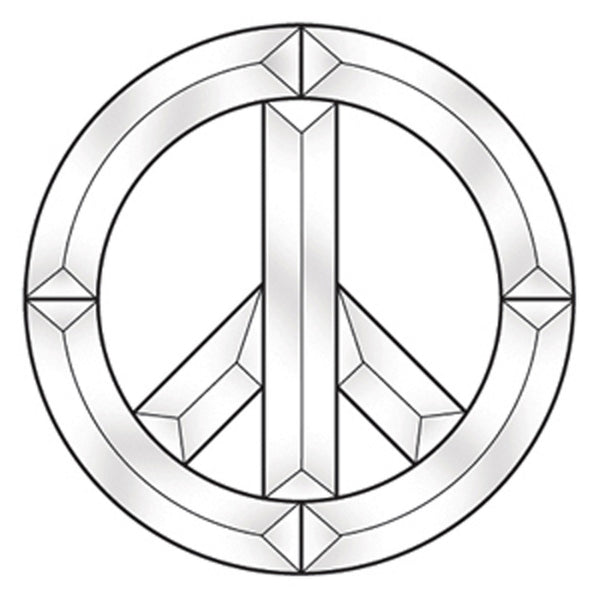 Peace Sign Bevel Cluster EC845