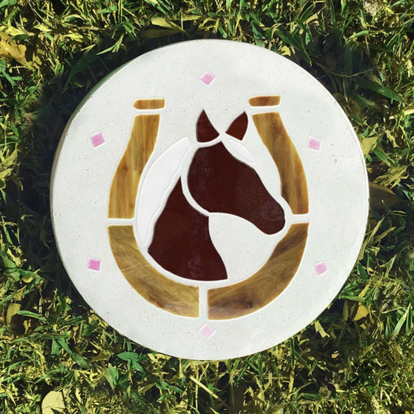 10 x 10 Inch Pre-Cut Stained Glass Horse (Mosaics/Suncatchers)