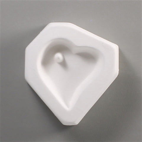 LF62 - Small Heart Holey Cab Mold for Glass Jewelry Pendant