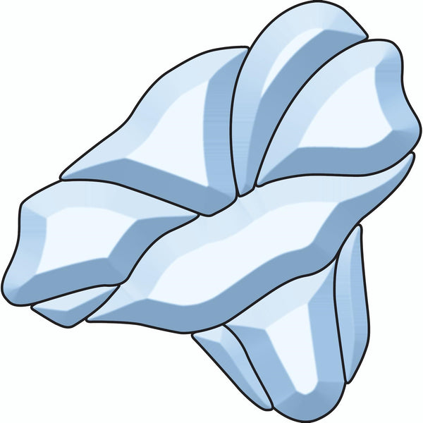 Blue Morning Glory Bevel Cluster - GST