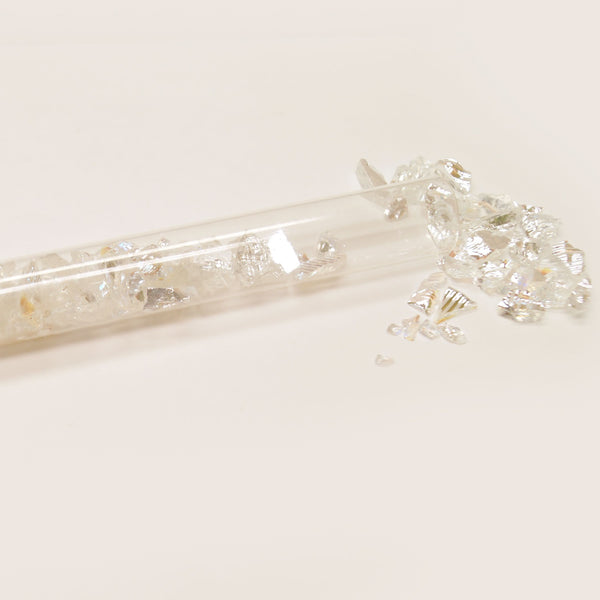 2oz Tube CBS Dichroic Glass Red Silver on Clear COE 90